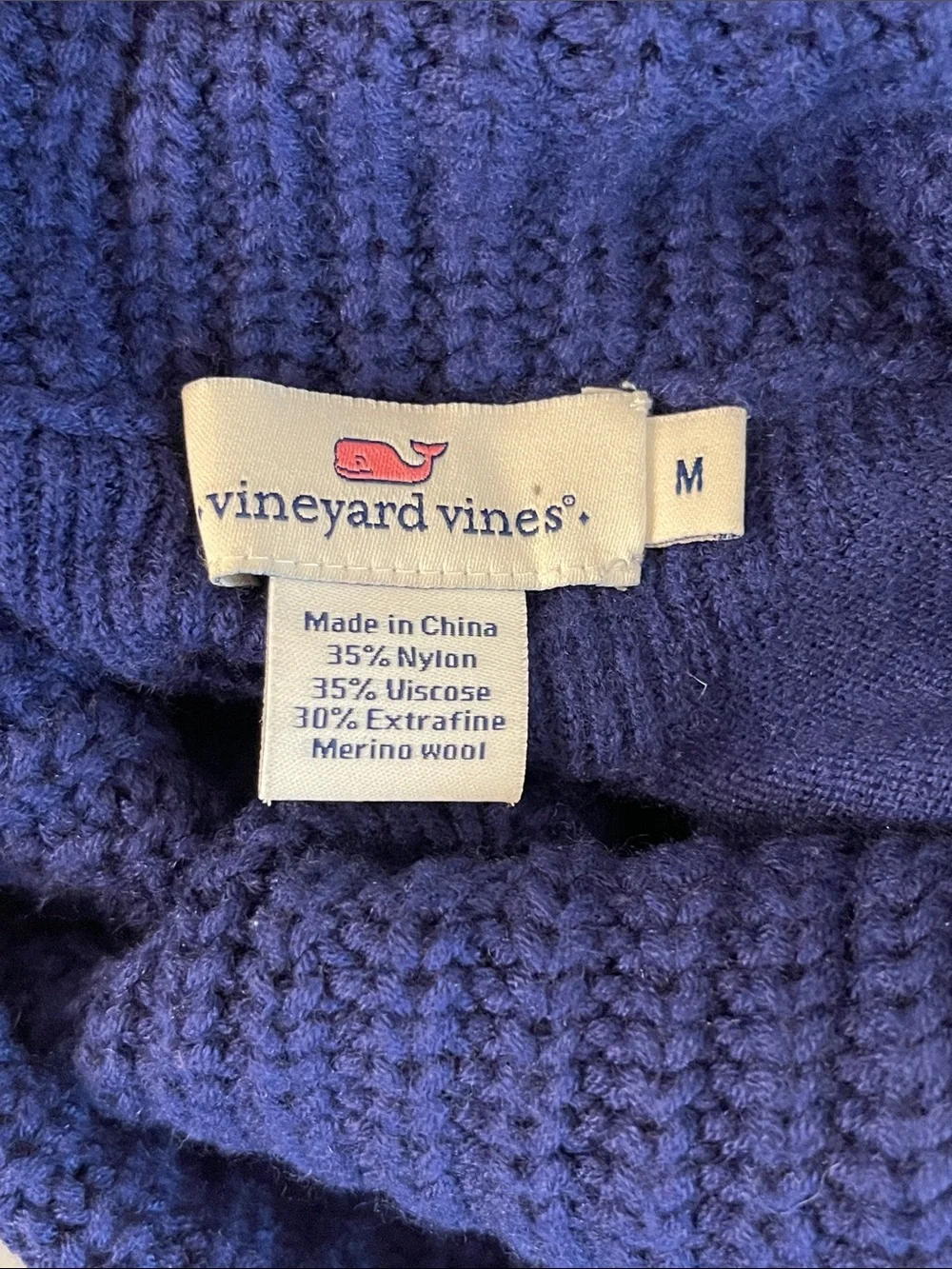 Vineyard Vines mediumClassic Turtleneck Sweater in Deep Blue - Women's Cozy Knit